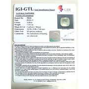 7.25ct. Natural yellow sapphire with Govt Lab Certificate -(6771)